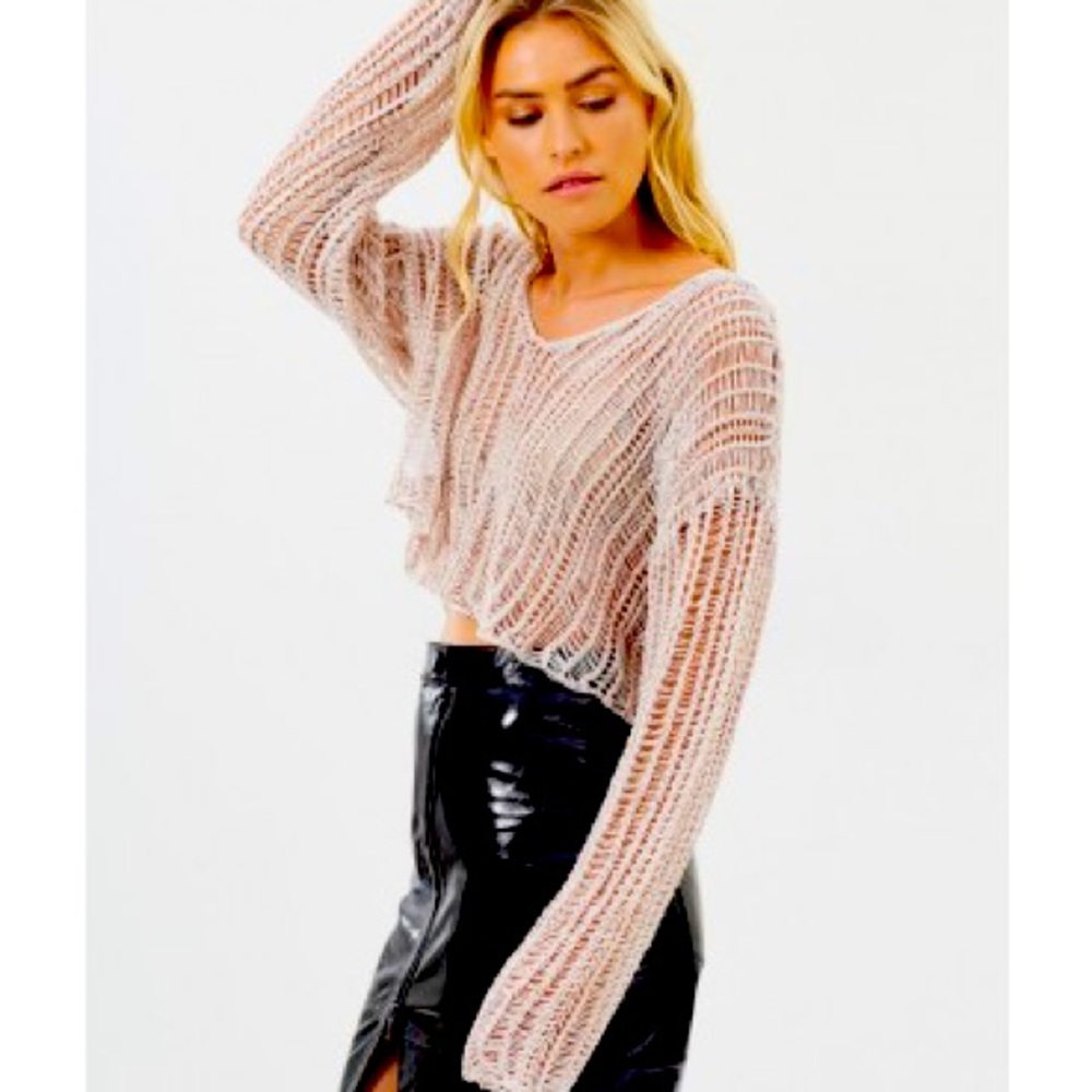 NWT One Teaspoon Beach Knit Cropped Sweater